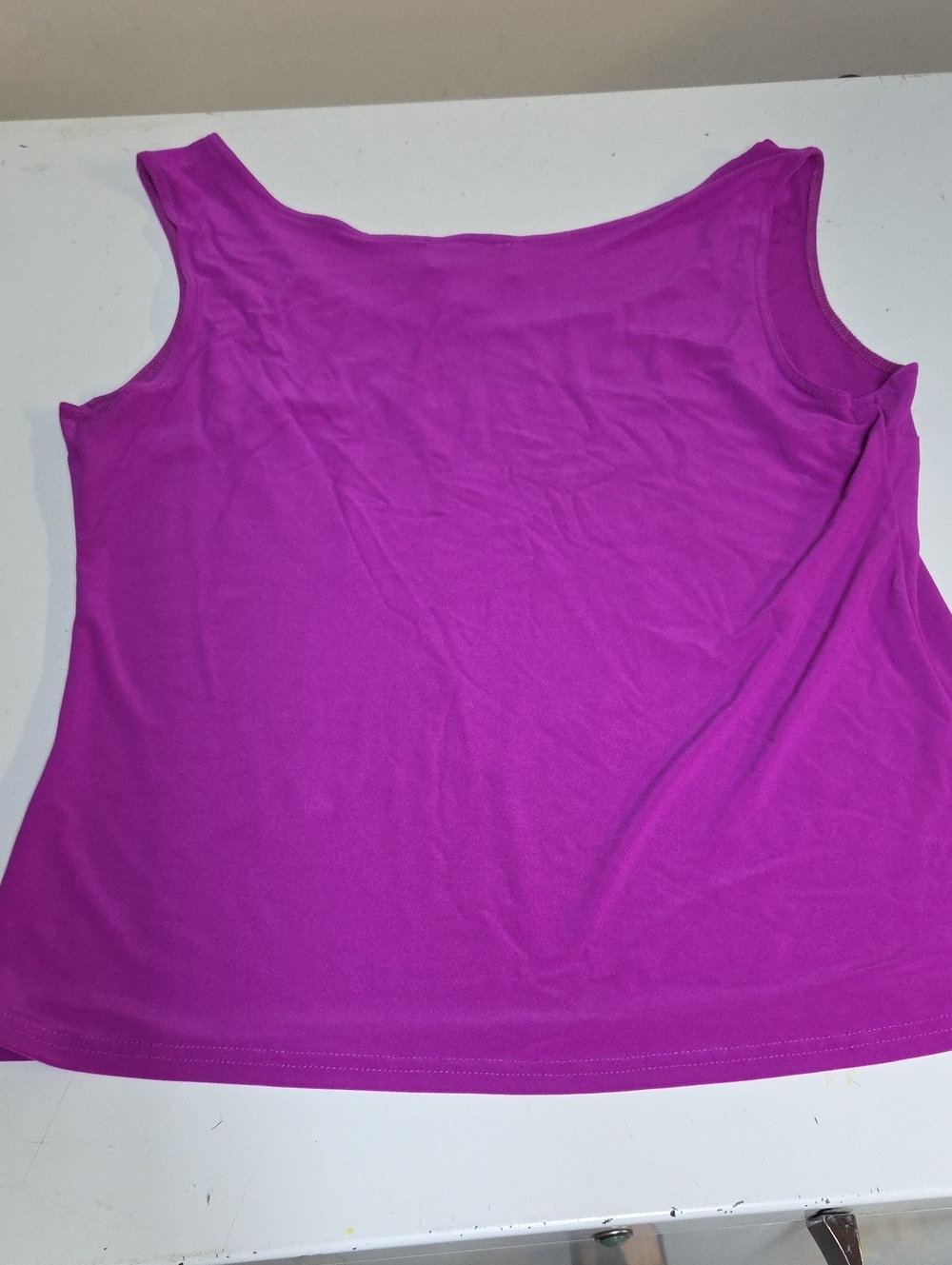 Joseph Ribkoff Scoop Neck Tank Top - Magenta Fuscia Sz 16 - Picture 5 of 5